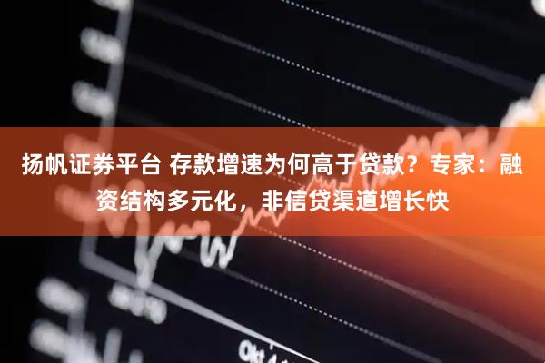 扬帆证券平台 存款增速为何高于贷款?专家:融资结构多元化,非信贷渠道增长快